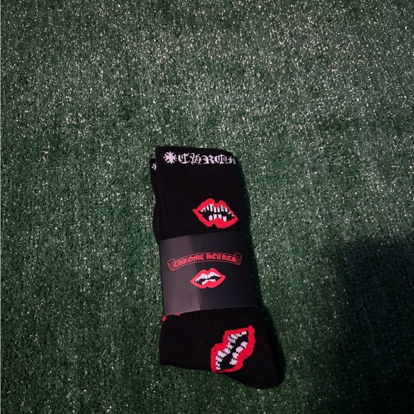 Chrome Hearts Other - Chrome Hearts Men's Socks with Black and Red Design